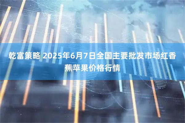 乾富策略 2025年6月7日全国主要批发市场红香蕉苹果价格行情