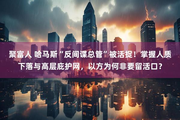 聚富人 哈马斯“反间谍总管”被活捉！掌握人质下落与高层庇护网，以方为何非要留活口？